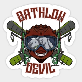 Biathlon Devil Sticker